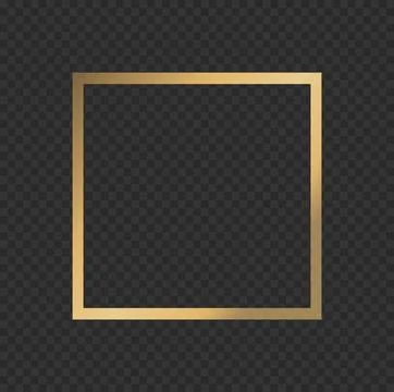 Minimal Gold Square Frame Graphic Stock Illustration
