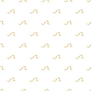 Minimal gold wave seamless pattern on white background イラスト素材