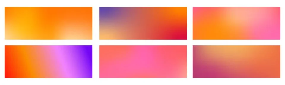 Minimal gradient backgrounds collection. Smooth blurry ombre templates with.. Illustrazione stock