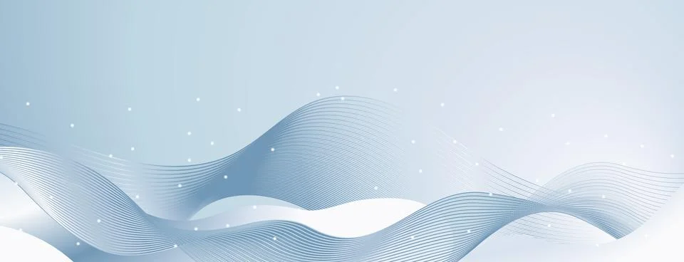 Minimal Gradient Blue Wave with Sparkling Highlights Stock Illustration