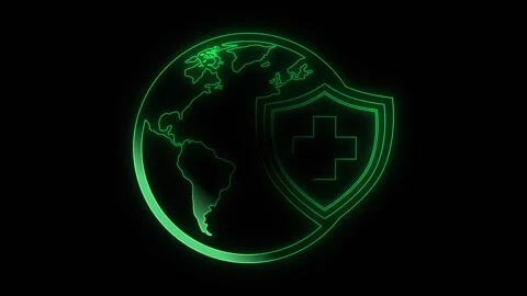 Minimal Gradient Green Eco Shield 4K Animated Global Sustainability Icon co.. Stock Footage 341830965
