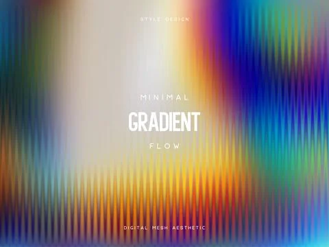 Minimal Gradient Mesh Background with Smooth Flow, Abstract Colorful Vector Stock Illustration