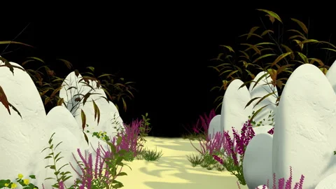 Minimal Grass Flower Background Stock-Footage 274388620