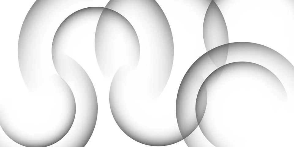Minimal gray abstract background. Soft gradient bubbles background. Clean whi Ilustração Stock