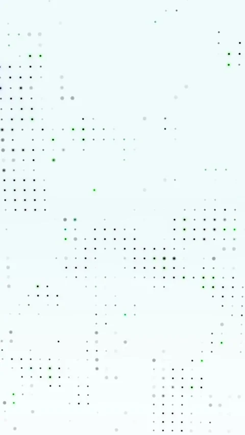 Minimal gray and green dot grid on pale background, clean digital data patt.. Stock Footage 343384282