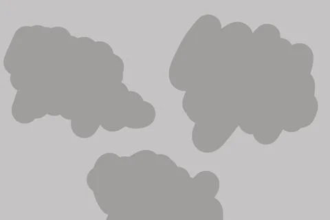 Minimal Gray Cloud Abstract Illustration Stock Illustration