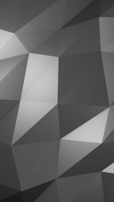 Minimal gray low poly geometric texture with faceted 3D surfaces, angular s.. Vídeo Stock 333531515