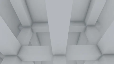 Minimal Gray Room With Pillars and Shadows Stock Footage 323268161