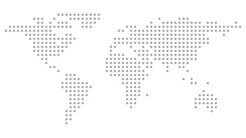 Minimal Gray World Map Dot Pattern 스톡 일러스트