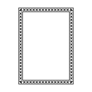 Minimal Greek decorative frame featuring repeating cross motifs and elegant.. Stock Illustration
