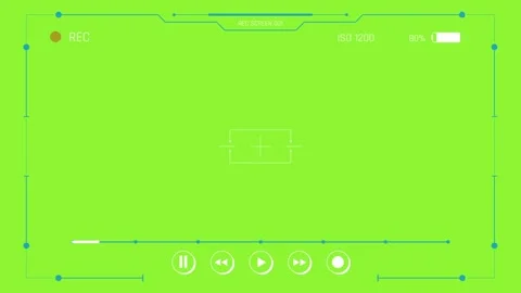 Minimal Green HUD Interface Background Stock Footage 306097942