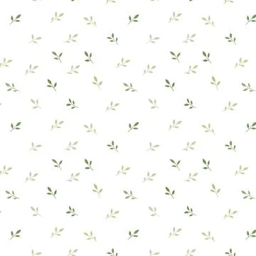 Minimal Green Leaf Seamless Pattern Soft Botanical Elegant Background イラスト素材
