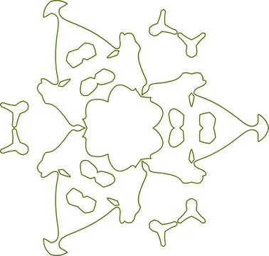 Minimal Green Simple Multi Use Outline Vector Elements with Clean Line Art Illustrazione stock