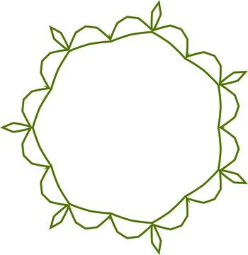 Minimal Green Simple Multi Use Outline Vector Elements with Clean Line Art Illustrazione stock