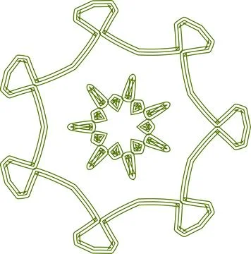 Minimal Green Simple Multi Use Outline Vector Elements with Clean Line Art Stock Illustration