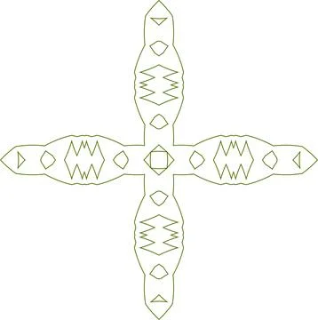 Minimal Green Simple Multi Use Outline Vector Elements with Clean Line Art Stock Illustration