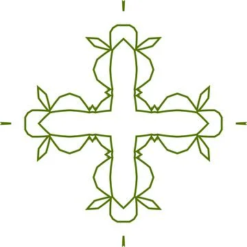 Minimal Green Simple Multi Use Outline Vector Elements with Clean Line Art イラスト素材