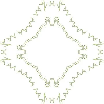 Minimal Green Simple Multi Use Outline Vector Elements with Clean Line Art Stock Illustration