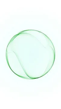 Minimal green translucent sphere on pale background, clean abstract mesh de.. Stock Illustration