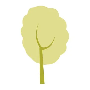 Minimal Green Tree Vector Icon Illustrazione stock