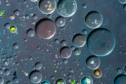 Minimal Grey Bubble Texture with Abstract Water Droplets Background Fotos de archivo