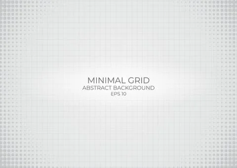 Minimal grid abstract background modern line style with halfetone radial desi Stock Illustration