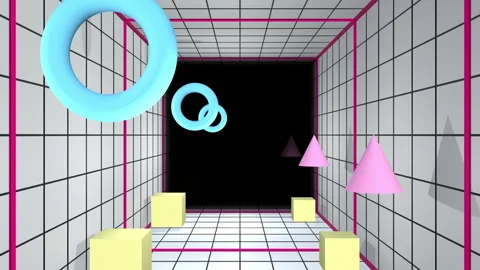 Minimal Grid Tunnel Stock Footage 282168271