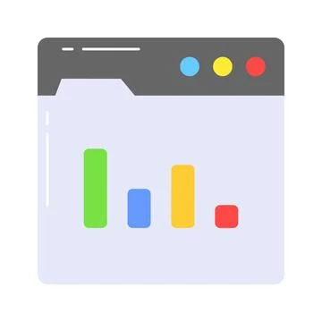 A minimal hand drawn icon of the web browser interface window. Illustrazione stock
