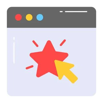 A minimal hand drawn icon of the web browser interface window. Illustrazione stock