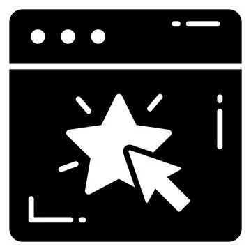 A minimal hand drawn icon of the web browser interface window. Illustrazione stock