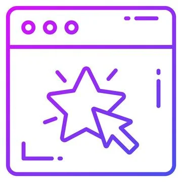 A minimal hand drawn icon of the web browser interface window. 스톡 일러스트