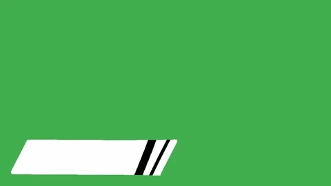 Minimal Hand-Drawn Lower Third Graphic | 2D Animated Name Bar on Green Screen Stock Footage 333522876