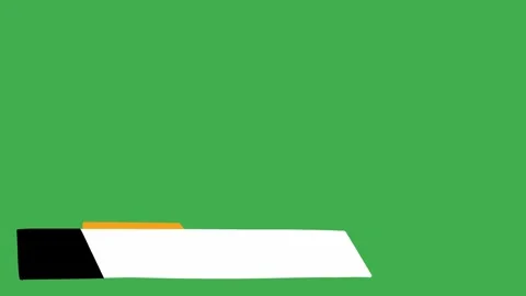 Minimal Hand-Drawn Lower Third Graphic | 2D Animated Name Bar on Green Screen 库存影片 333522921