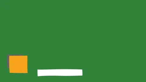 Minimal Hand-Drawn Lower Third Graphic | 2D Animated Name Bar on Green Screen Stock Footage 333522993
