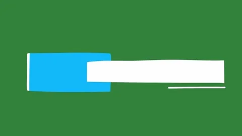 Minimal Hand-Drawn Lower Third Graphic | 2D Animated Name Bar on Green Screen Stockbeeldmateriaal 333523062
