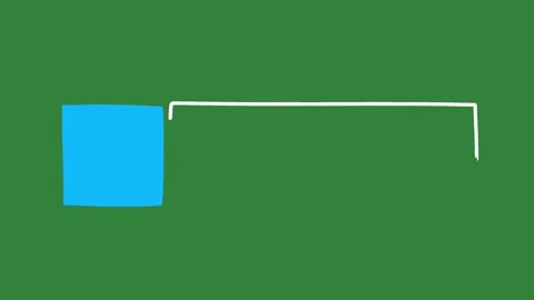 Minimal Hand-Drawn Lower Third Graphic | 2D Animated Name Bar on Green Screen Stockbeeldmateriaal 333523090