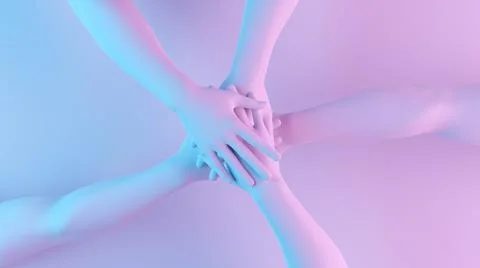 Minimal Hands Background 3D Rendering Stock Illustration