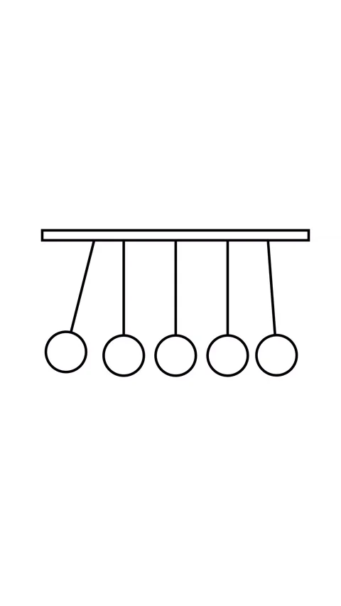 Minimal Hanging Pendulum Loop Animation Video stock 346566180