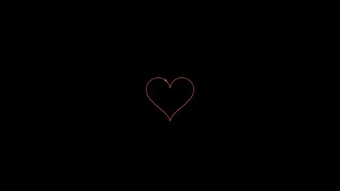 A minimal heart loading isolated in black background Stock Footage 295269847