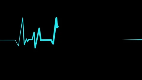 Minimal Heartbeat Waveform Animation, Animated Medical Heartbeat Line Stock Footage 309965458