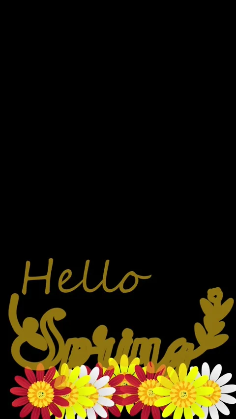 Minimal Hello Spring Text Animation Видео 330333288