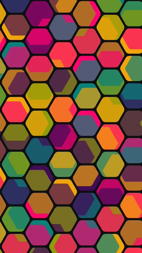Minimal Hex Cell Corporate Motion Background Stock Footage 330056901