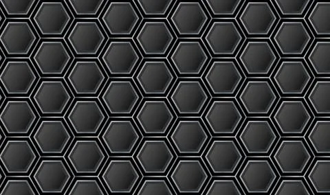 Minimal Hexagonal Black Gray Pattern Background Stock Illustration