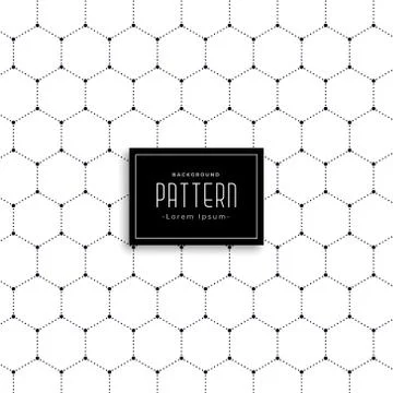 Minimal hexagonal shape dots pattern background Stockillustratie
