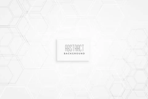 Minimal hexagonal white pattern background Illustrazione stock