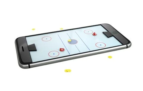 Minimal hockey table white background design image 스톡 일러스트