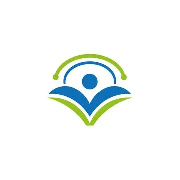 Minimal Human Care Logo Design with Circular Elements Stockillustratie