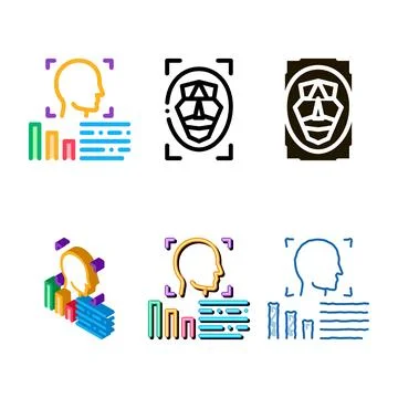 Minimal human profile information icon vector outline Stock Illustration
