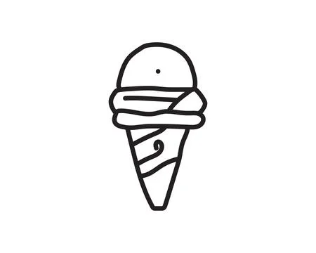 Minimal ice cream vector icon for branding Stock Illustration