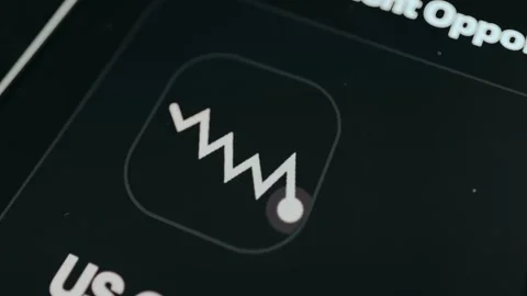 Minimal icon animation with declining trend line Stock-Footage 332931706